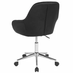 Promo 💯 Office Chairs Flash Furniture Cortana LeatherSoft Swivel Home And Office Mid-Back Chair, Black (DS8012LBBLK) 🎉 -Office Chairs Online store unnamed file 805