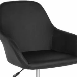 Promo 💯 Office Chairs Flash Furniture Cortana LeatherSoft Swivel Home And Office Mid-Back Chair, Black (DS8012LBBLK) 🎉 -Office Chairs Online store unnamed file 806