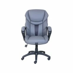 Budget 👏 Executive/Managerial Chairs Dormeo Espo Octaspring Bonded Leather Managers Office Chair, Gray (47055) 💯