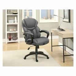 Budget 👏 Executive/Managerial Chairs Dormeo Espo Octaspring Bonded Leather Managers Office Chair, Gray (47055) 💯 -Office Chairs Online store unnamed file 811
