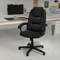 Budget 🥰 Executive/Managerial Chairs Flash Furniture High Back Leather Executive Swivel Office Chair, Black ⌛ -Office Chairs Online store unnamed file 815