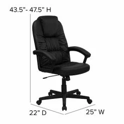Budget 🥰 Executive/Managerial Chairs Flash Furniture High Back Leather Executive Swivel Office Chair, Black ⌛ -Office Chairs Online store unnamed file 820