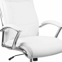 Outlet 🎁 Executive/Managerial Chairs Flash Furniture High Back Designer White Leather Executive Swivel Office Chair With Padded Arms And Chrome Base (GO2192WH) 🔔 -Office Chairs Online store unnamed file 830