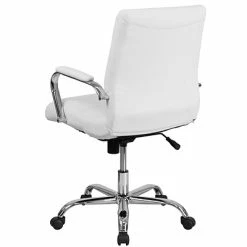 Cheapest ✔️ Executive/Managerial Chairs Flash Furniture Mid-Back Leather Executive Swivel Office Chair With Chrome Arms, White (GO-2286M-WH-GG) 😀 -Office Chairs Online store unnamed file 839