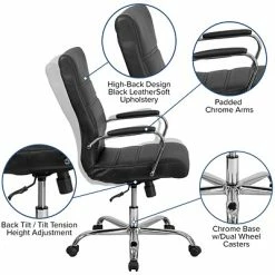 Deals ✔️ Flash Furniture Executive/Managerial Chairs High Back Black Leather Executive Swivel Office Chair With Chrome Arms [GO-2286H-BK-GG] 🧨 -Office Chairs Online store unnamed file 846