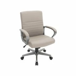 Best Pirce 😉 Staples Executive/Managerial Chairs Quill Brand® Tervina Luxura Mid-Back Manager Chair, Cream (56905) ✔️