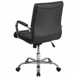 Hot Sale 👏 Flash Furniture Executive/Managerial Chairs Mid-Back Black Leather Executive Swivel Office Chair With Chrome Arms [GO-2286M-BK-GG] 💯 -Office Chairs Online store unnamed file 857