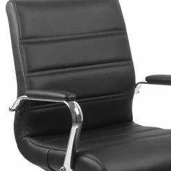 Hot Sale 👏 Flash Furniture Executive/Managerial Chairs Mid-Back Black Leather Executive Swivel Office Chair With Chrome Arms [GO-2286M-BK-GG] 💯 -Office Chairs Online store unnamed file 858
