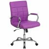Coupon ⌛ Flash Furniture Executive/Managerial Chairs Mid-Back, Purple Vinyl Executive Swivel Office Chair With Chrome Arms [GO-2240-PUR-GG] ✨ -Office Chairs Online store unnamed file 859