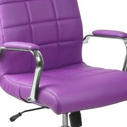 Coupon ⌛ Flash Furniture Executive/Managerial Chairs Mid-Back, Purple Vinyl Executive Swivel Office Chair With Chrome Arms [GO-2240-PUR-GG] ✨ -Office Chairs Online store unnamed file 866