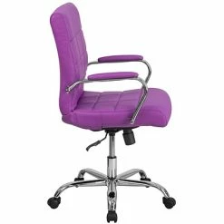 Coupon ⌛ Flash Furniture Executive/Managerial Chairs Mid-Back, Purple Vinyl Executive Swivel Office Chair With Chrome Arms [GO-2240-PUR-GG] ✨ -Office Chairs Online store unnamed file 867
