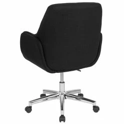 Buy ✔️ Office Chairs Flash Furniture Rochelle Fabric Swivel Home And Office Mid-Back Chair, Black (BT1172BLKF) 👍 -Office Chairs Online store unnamed file 870
