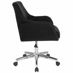 Buy ✔️ Office Chairs Flash Furniture Rochelle Fabric Swivel Home And Office Mid-Back Chair, Black (BT1172BLKF) 👍 -Office Chairs Online store unnamed file 871