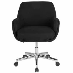Buy ✔️ Office Chairs Flash Furniture Rochelle Fabric Swivel Home And Office Mid-Back Chair, Black (BT1172BLKF) 👍 -Office Chairs Online store unnamed file 872