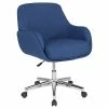 Coupon 🎉 Office Chairs Flash Furniture Rochelle Fabric Swivel Home And Office Mid-Back Chair, Blue (BT1172BLUF) 🌟