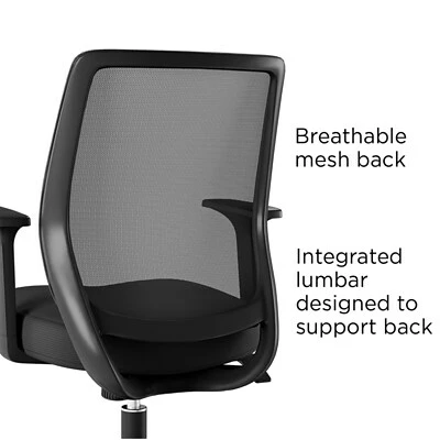 Best deal 😀 Union & Scale Task Chairs Union & Scale™ Essentials Mesh Back Fabric Task Chair, Black (UN56947) 🔥 4 Best deal 😀 Union & Scale Task Chairs Union & Scale™ Essentials Mesh Back Fabric Task Chair, Black (UN56947) 🔥 - Image 2