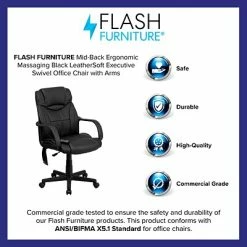 Cheapest ❤️ Executive/Managerial Chairs Flash Furniture High Back Leather Massaging Executive Office Chair, Black 🤩 -Office Chairs Online store unnamed file 903