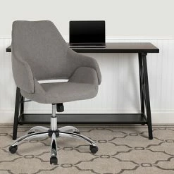 Flash Sale ⌛ Office Chairs Flash Furniture Madrid Fabric Swivel Home And Office Mid-Back Chair, Light Gray (CH177280LGYF) ✔️ -Office Chairs Online store unnamed file 919