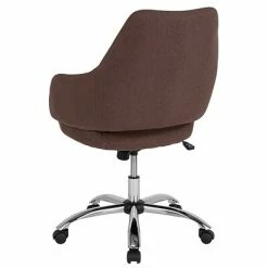 Best Sale 🥰 Office Chairs Flash Furniture Madrid Fabric Swivel Home And Office Mid-Back Chair, Brown (CH177280BRF) ✨ -Office Chairs Online store unnamed file 930