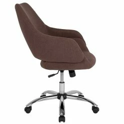 Best Sale 🥰 Office Chairs Flash Furniture Madrid Fabric Swivel Home And Office Mid-Back Chair, Brown (CH177280BRF) ✨ -Office Chairs Online store unnamed file 931
