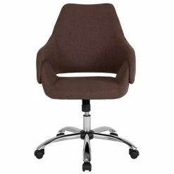 Best Sale 🥰 Office Chairs Flash Furniture Madrid Fabric Swivel Home And Office Mid-Back Chair, Brown (CH177280BRF) ✨ -Office Chairs Online store unnamed file 932
