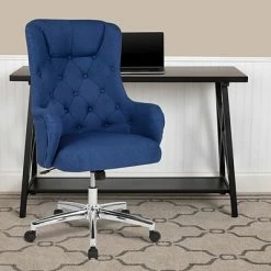 Deals 🧨 Office Chairs Flash Furniture Chambord Fabric Swivel Home And Office High Back Chair, Blue (BT90557HBLUF) ❤️ -Office Chairs Online store unnamed file 943