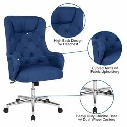Deals 🧨 Office Chairs Flash Furniture Chambord Fabric Swivel Home And Office High Back Chair, Blue (BT90557HBLUF) ❤️ -Office Chairs Online store unnamed file 946