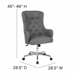 Deals 🧨 Office Chairs Flash Furniture Chambord Fabric Swivel Home And Office High Back Chair, Blue (BT90557HBLUF) ❤️ -Office Chairs Online store unnamed file 947