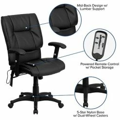 Deals โ Executive/Managerial Chairs Flash Furniture Mid-Back Massaging Leather Executive Office Chair With T- Arms, Black ๐ 16 Deals โ Executive/Managerial Chairs Flash Furniture Mid-Back Massaging Leather Executive Office Chair With T- Arms, Black ๐ -Office Chairs Online store unnamed file 963