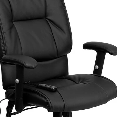 Deals โ Executive/Managerial Chairs Flash Furniture Mid-Back Massaging Leather Executive Office Chair With T- Arms, Black ๐ 11 Deals โ Executive/Managerial Chairs Flash Furniture Mid-Back Massaging Leather Executive Office Chair With T- Arms, Black ๐ - Image 9