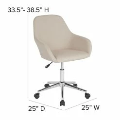 Flash Sale 😉 Office Chairs Flash Furniture Cortana Fabric Swivel Home And Office Mid-Back Chair, Beige (DS8012LBBGEF) ⌛ -Office Chairs Online store unnamed file 990
