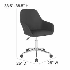 Cheap 👏 Office Chairs Flash Furniture Cortana Fabric Swivel Home And Office Mid-Back Chair, Black (DS8012LBBLKF) 😀 -Office Chairs Online store unnamed file 999